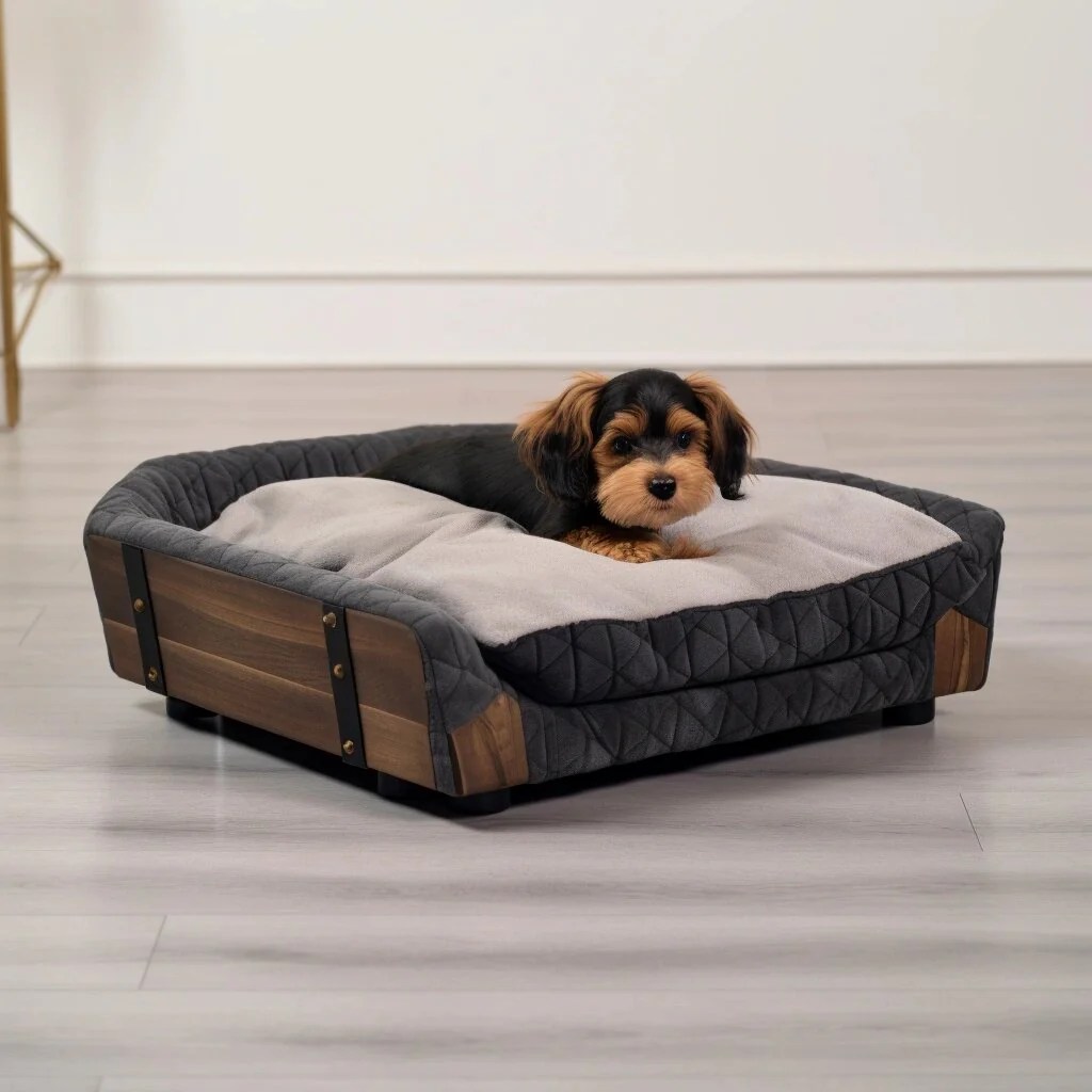Luxury canopy pet bed