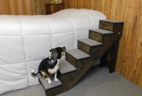 Modern wooden pet bed with stairs