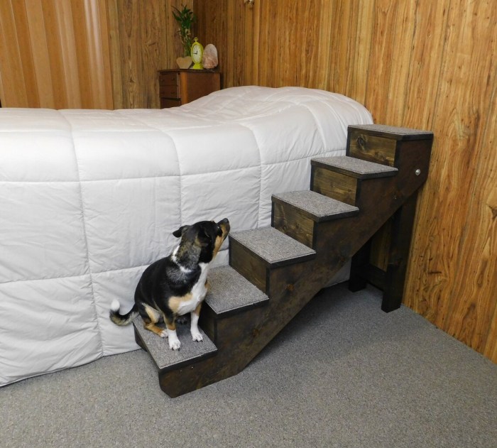 Modern wooden pet bed with stairs